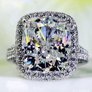 DIAMOND STERLING SILVER HALO RING